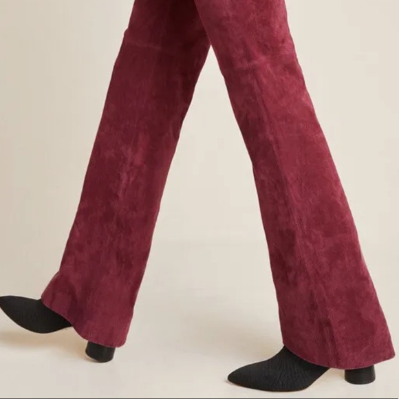 NWOT Anthropologie Carson Suede Bootcut Trousers Z185-13 - Picture 3 of 5